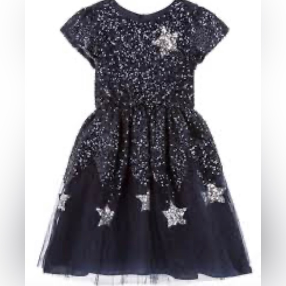 Wild & Gorgeous size 4-5 fancy navy blue tulle dress with Star details.